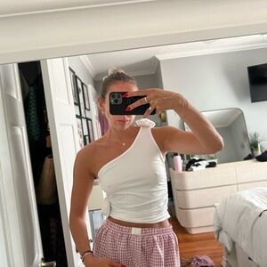 Off the shoulder flower top